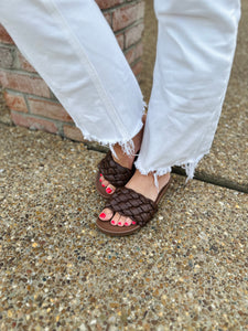 Chocolate Woven Sandal