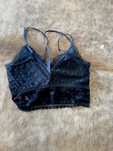 Black Emmy Silk Bralette