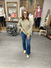 Load image into Gallery viewer, Olive Mix Cozy Knit Sweater