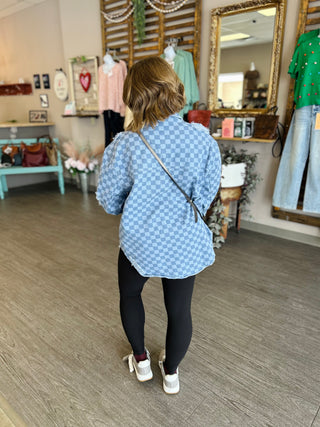 Checkmate Distressed Denim Jacket