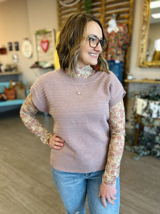 Dusty Rose Sweater Top