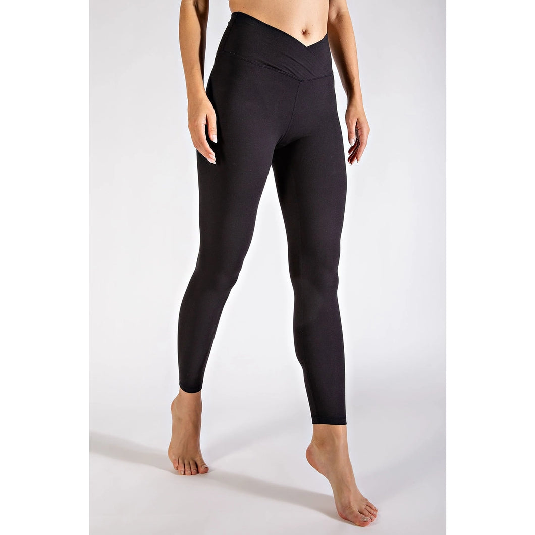 Black V Waist Butter Leggings