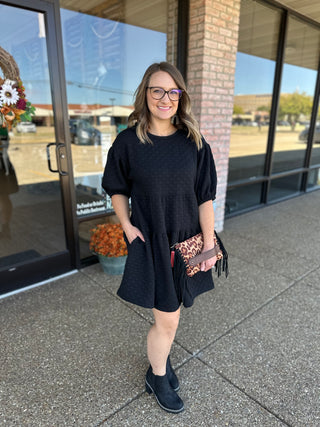 Black Vogue Mini Dress