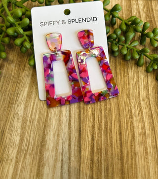 Avery Pink Paradise 18K Gold Plated Earrings