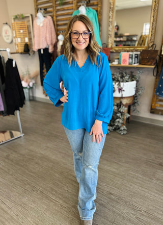 True Blue Elegance Top