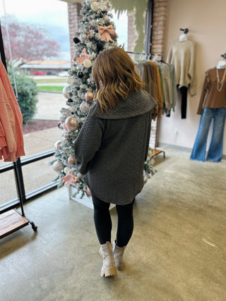 Slate Quilted Comfort Sweater Top