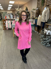 Load image into Gallery viewer, Hot Pink Textured Mini Dress