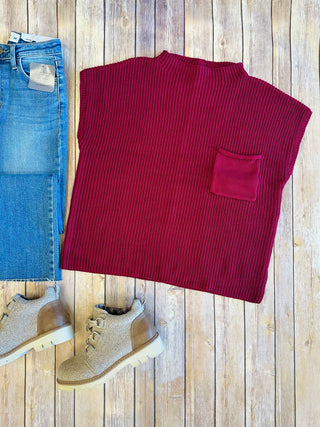 Blissful Burgundy Sweater Top