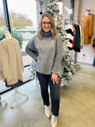 Shimmery Nights Turtleneck Sweater