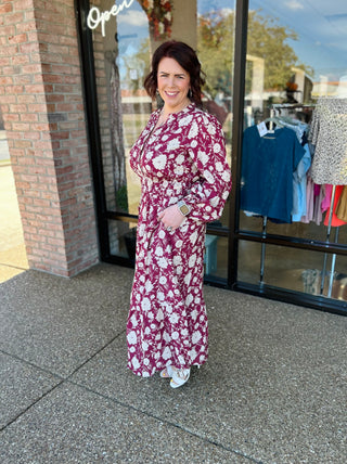 Mulberry Meadow Long Sleeve Maxi Dress