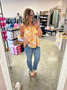 Yellow Floral Tank Top