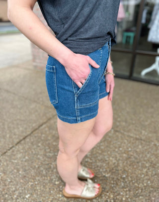 Dark Square Pocket Shorts
