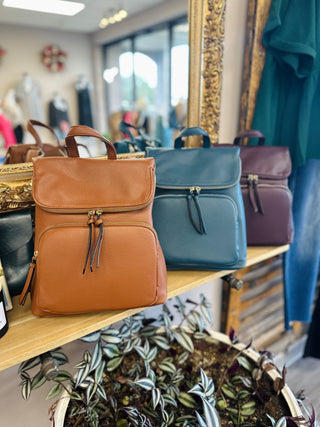Convertible Vegan Leather Backpack