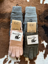 Load image into Gallery viewer, Women&#39;s Knit CC Gloves with Fuzzy Lining