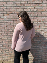 Load image into Gallery viewer, Pink Striped Cowl Neck Top