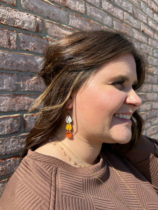 Candy Corn Dangle Earrings