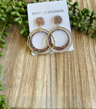 Georgia Rainbow Glitter Earrings