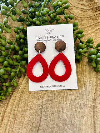 Crimson Cascade Earrings