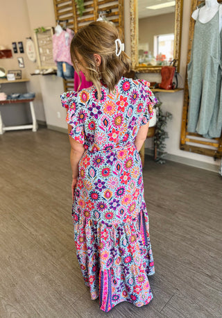 Sunset Petal Wrap Dress