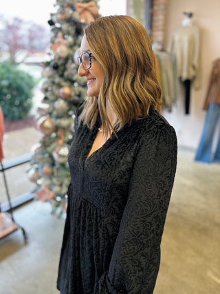 Black Dahlia Velvet Dress