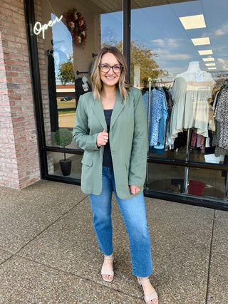Whispering Sage Casual Blazer – 728 Chic Boutique