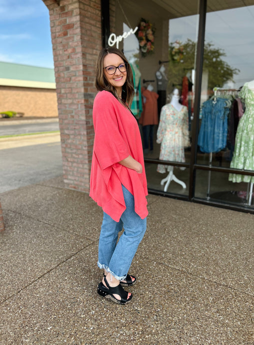 Coral Bloom Cardigan