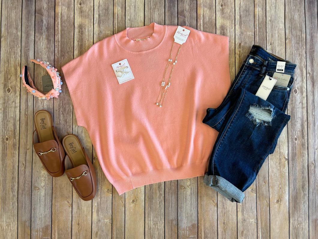 Soft Apricot Mock Top