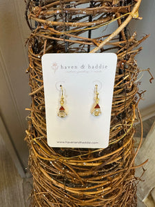 Gold Santa Hook Earrings