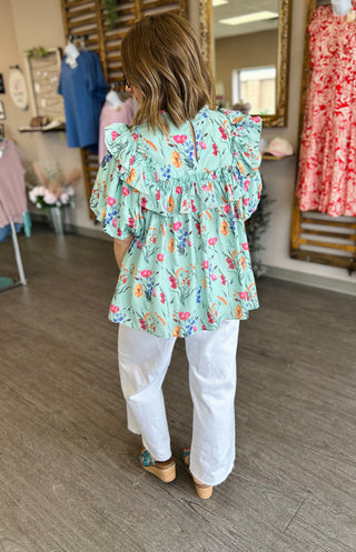 Soft Meadow Puff Sleeve Top