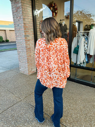 Pumpkin Petal Dolman Blouse