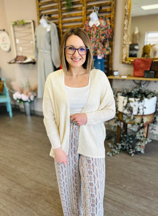 Graceful Ivory Dolman Cardigan