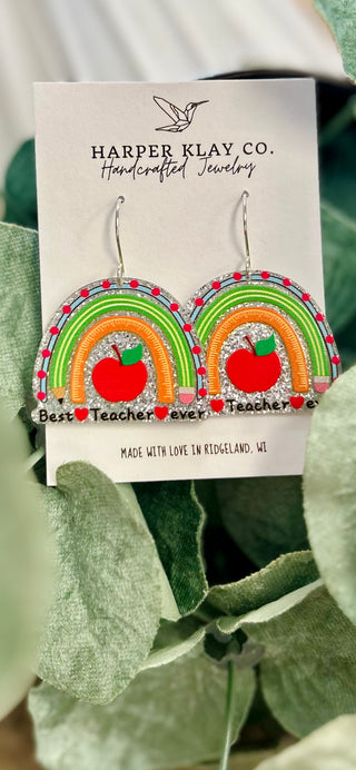 Best Teacher Ever Earrings