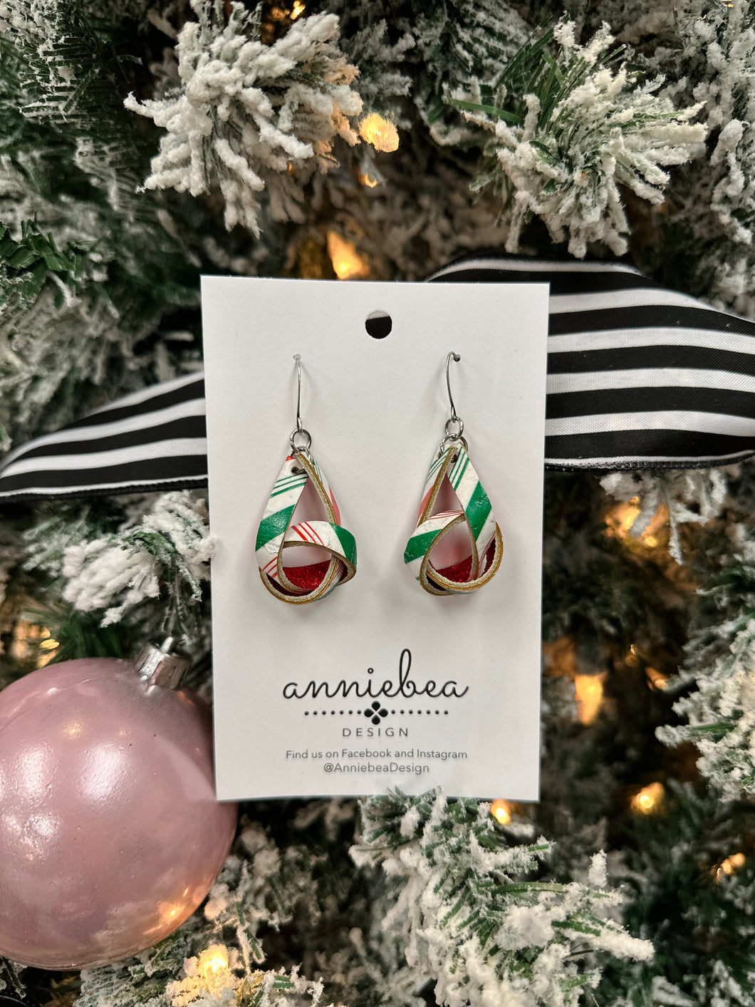 Candy Cane Twist Earrings