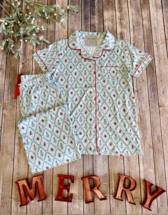 Grand Christmas Button Up Sleep Shirt