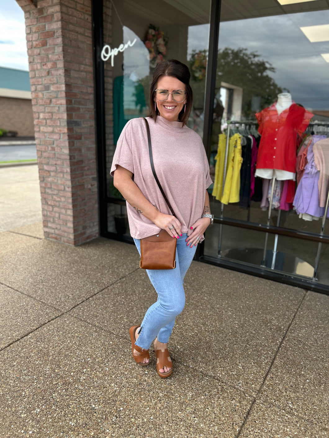 Amelia Light Wash Skinny with Raw Slit