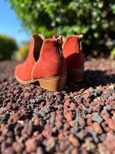 Load image into Gallery viewer, Spice It Up Rust Suede Bootie