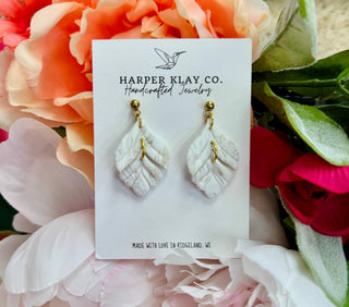 Ivory Fern Drop Earring