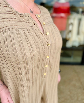 Sandy Driftwood Ribbed Jumpsuit