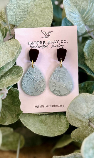 Mint Pressed Garden Dangles