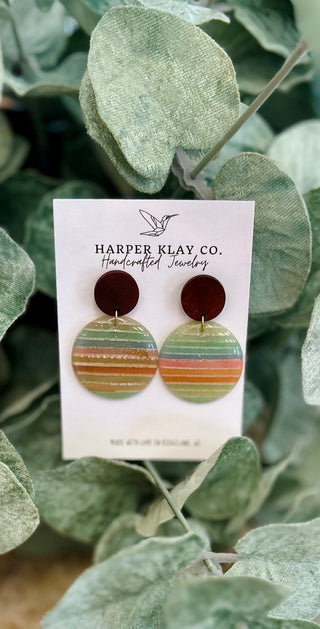 Painted Desert Round Earrings