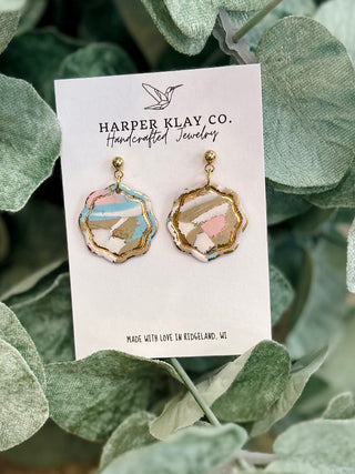 Pastel Mirage Scallop Earring