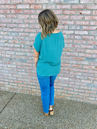Twist of Teal Blouse