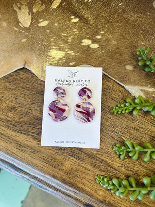 Plum Mosaic Earrings