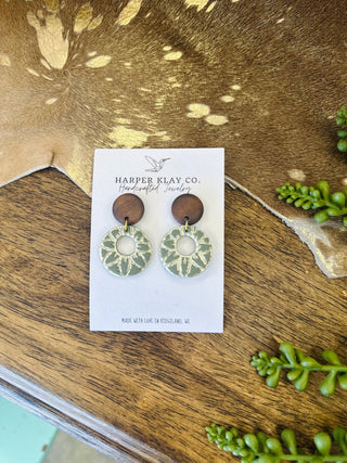 Green Garden Glam Earrings