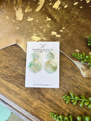 Pistachio Swirl Earrings