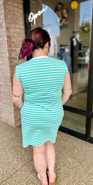 Mint to Be Striped Dress