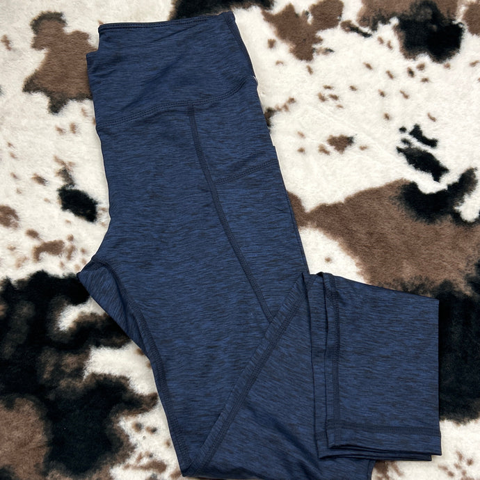 Navy Marble Yoga Leggings