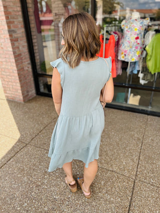 Sunset Skies Tiered Cotton Dress