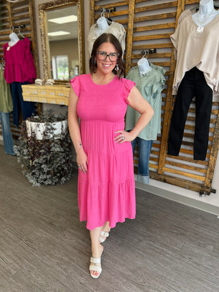 The Sunday Stroll Dress in Dragonfruit