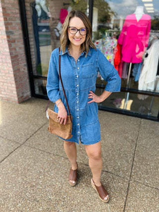 Tiered & True Chambray Dress